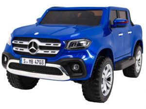 Licencirani auto na akumulator Mercedes Benz X-Class MP4 - dvosjed - plavi/lakirani