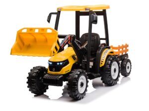 Traktor na akumulator s prikolicom MEGA D68 - žuti