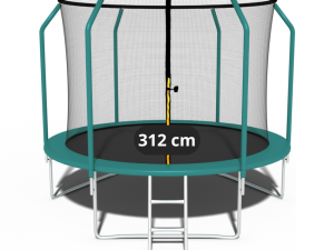 Vrtni trampolin Premium Yump 312 cm (10ft) s unutarnjom mrežom i ljestvama - tirkizbu