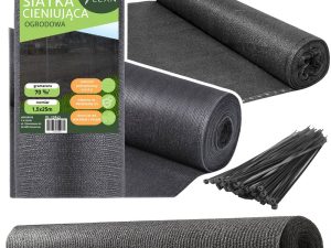 Siatka Cieniująca Na Ogrodzenie Płot Maskująca Czarna 1.5M 25M 70g/m²