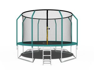 Vrtni trampolin Premium Yump 374 cm (12ft) s unutarnjom mrežom i ljestvama - tirkizni