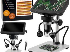 Educational Digital Microscope Remote Control Wired 1200X LCD 7 INCH HD Camera