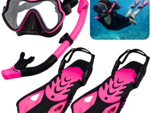 Set za ronjenje i snorkeling 4u1 S/M - roza